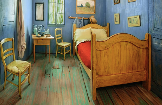 alesampieri1's tweet photo. Van Gogh's 'bedroom' on #Airbnb. Original idea! @HospitalityON https://t.co/e6kDNbGoeE https://t.co/ACnqe0sRMR