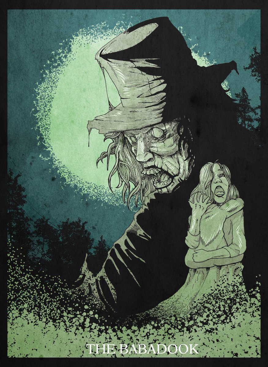 MichaelPallante's tweet photo. Variations on my #Babadook poster / illustration. #GlitterDoom #MouseStuff https://t.co/15Mh6LDhVH