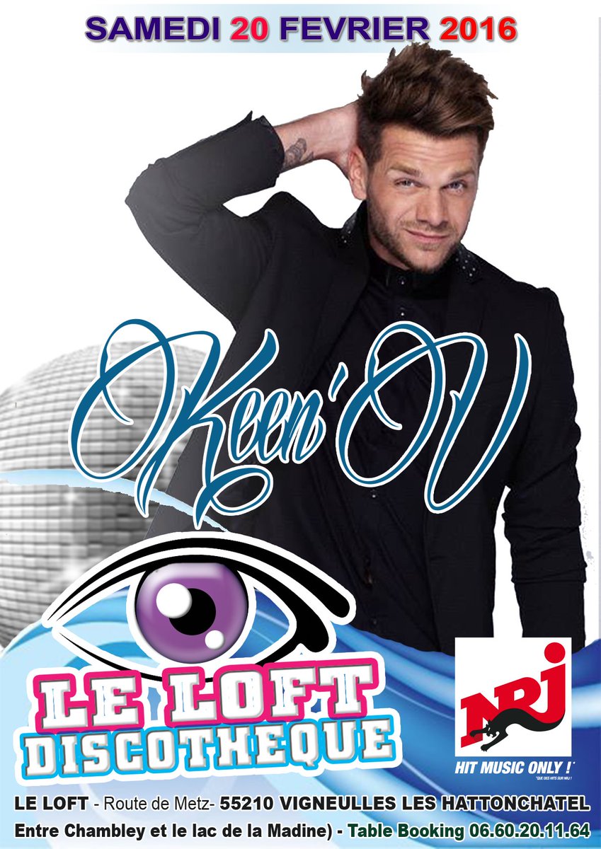 NRJLorraine's tweet photo. @KeenvOfficiel sera en showcase ce soir au #Loft à Vigneulles-lès-Hattonchatel pour une soirée de folie avec NRJ ! https://t.co/8EJ9gFSu4D