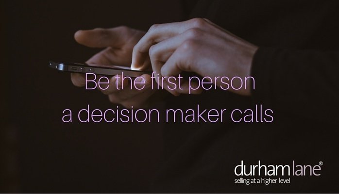durhamlane's tweet photo. [Blog] Be the first person a decision maker calls https://t.co/0ylR9e1tyf by @richardmlane #UKBD #prospecting #ukbiz https://t.co/FWmI0MimMJ