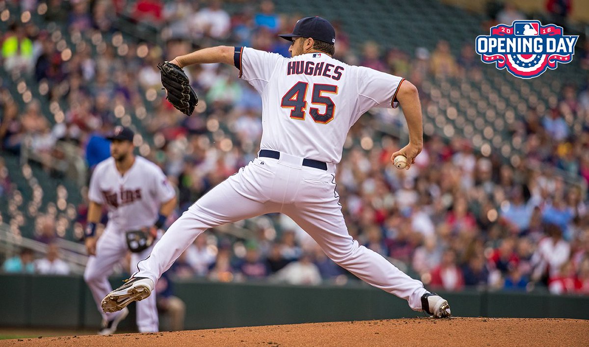 Twins's tweet photo. .@PJHughes45 days until #OpeningDay2016! https://t.co/vfGYXvgqEl