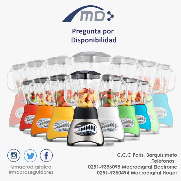 macrodigitalca's tweet image. Si buscas lo moderno y decorativo en licuadoras, no esperas más para venir a nuestra tienda