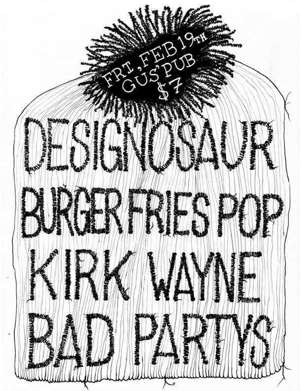 Tonight at <a href="/GusPub/">Gus' Pub</a> w/ <a href="/DesignosaurBand/">Designosaur</a> @notKirkWayne &amp; the twitterless Burgerfriespop! tinyurl.com/gsccfs6