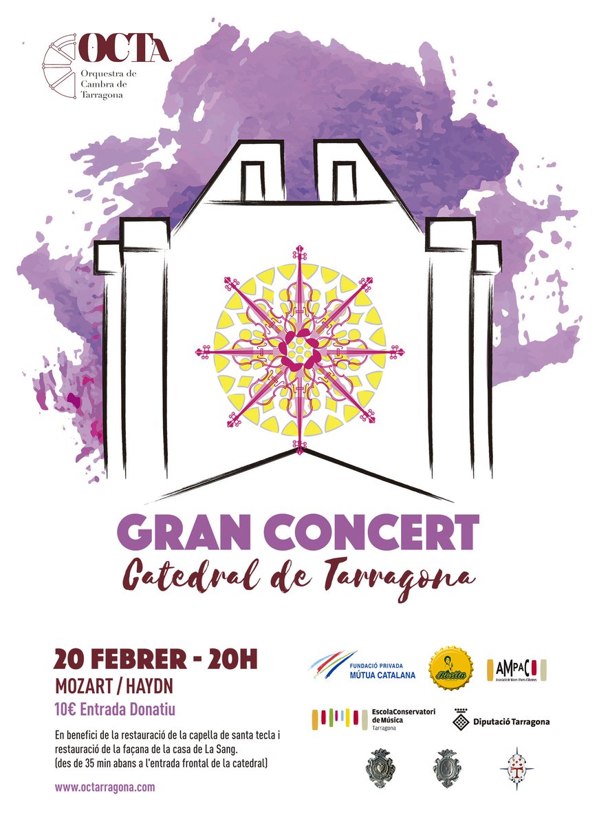 Orquestra OCTA (@octarragona) on Twitter photo Us esperem a tots demà a la Catedral! <a href="/GuiaValeariaTGN/">Guía Valearia TGN</a> <a href="/TarragonaNotis/">Tarragona Noticias</a> <a href="/jjmmtgna/">JOVENTUTS MUSICALS TARRAGONA</a> <a href="/TGNAjuntament/">Ajuntament de Tarragona</a> <a href="/SetmanaSantaTGN/">Agrup. d'Associacions de Setmana Santa Tarragona</a> Us esperem a tots demà a la Catedral! <a href="/GuiaValeariaTGN/">Guía Valearia TGN</a> <a href="/TarragonaNotis/">Tarragona Noticias</a> <a href="/jjmmtgna/">JOVENTUTS MUSICALS TARRAGONA</a> <a href="/TGNAjuntament/">Ajuntament de Tarragona</a> <a href="/SetmanaSantaTGN/">Agrup. d'Associacions de Setmana Santa Tarragona</a>