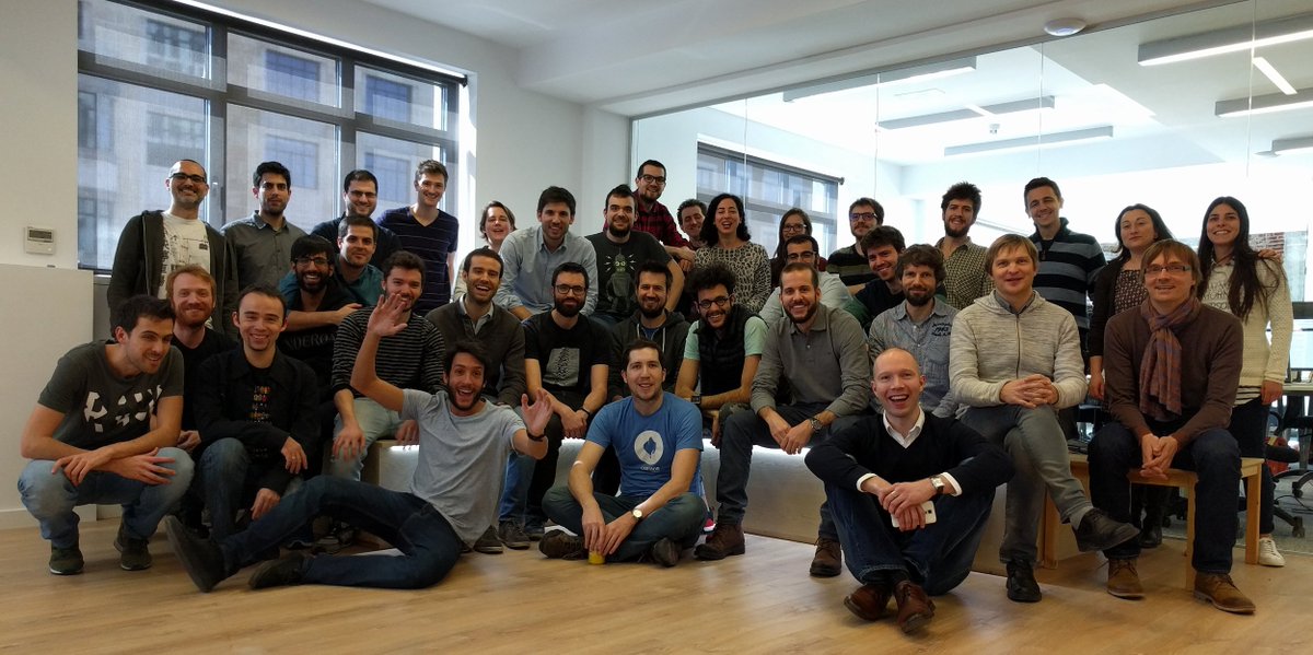 Nutiteq's tweet photo. CartoDB Mobile team (Nutiteq) with our great colleagues at the Madrid office. Very good vibes, @cartoDB Family! https://t.co/dWtEcalEc6