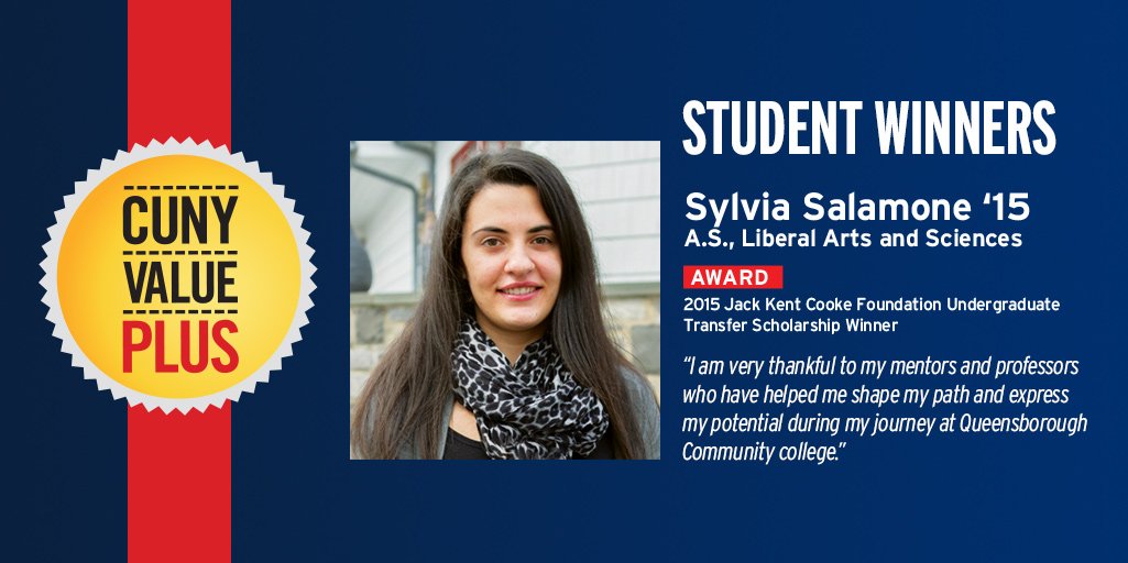 QCC_CUNY's tweet photo. Great Grad! Sylvia Salamone, @TheJKCF Scholarship winner! More: https://t.co/zkT26NhDMV #QCCValue #SupportCUNY https://t.co/N6k55upQ0T