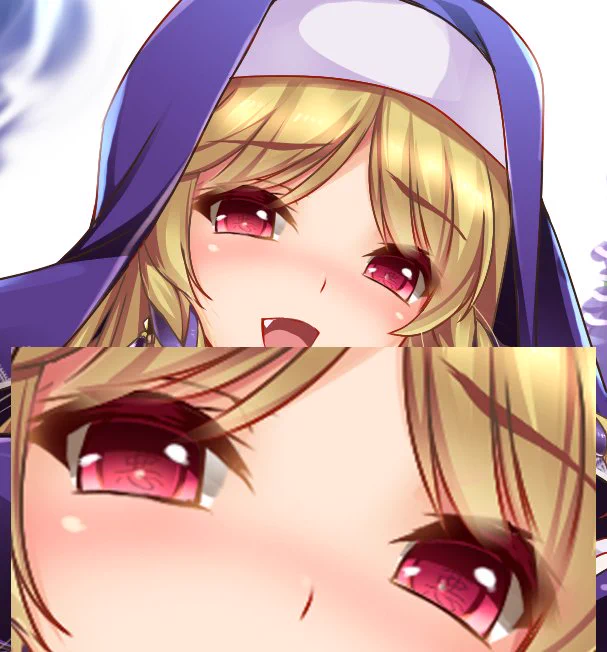 そういえばゲーム画面では潰れて見えませんが、ベロニカさんの進化後の目の中に漢字1文字入ってるんですが読めますかな?(・∀・) #フラワーナイトガール 