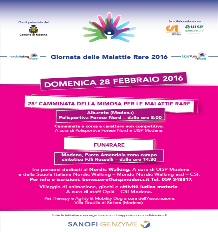 EpPiccinini's tweet image. - 10 al #rarediseaseday. Domenica 28 feb. dalla mattina Modena propone attività fisiche per tutti  #Modena4rare