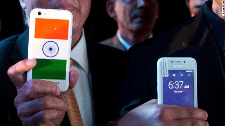 CNN's tweet photo. Is India's $4 smartphone too good to be true? https://t.co/ecjLjYWmXj https://t.co/dwZnAg4fpg