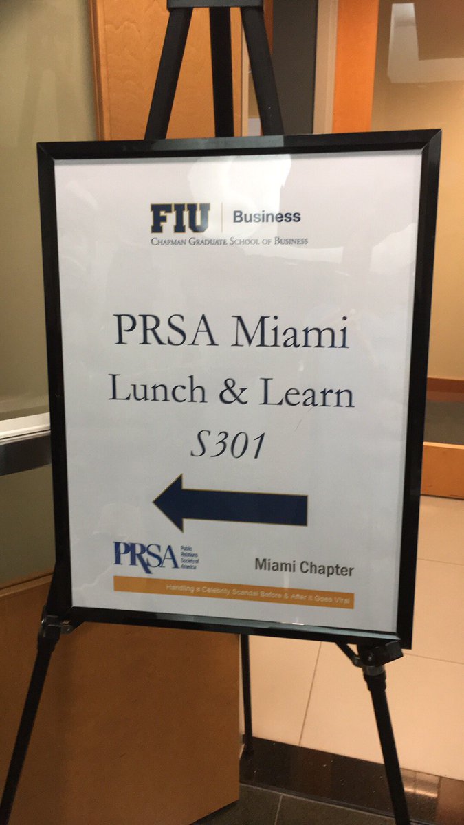 daddyprmiami's tweet photo. How do you handle celebrity scandal before it goes viral? We'll find out today #PRSAMiami #FIU #Brickell https://t.co/sXaYdr3hoh