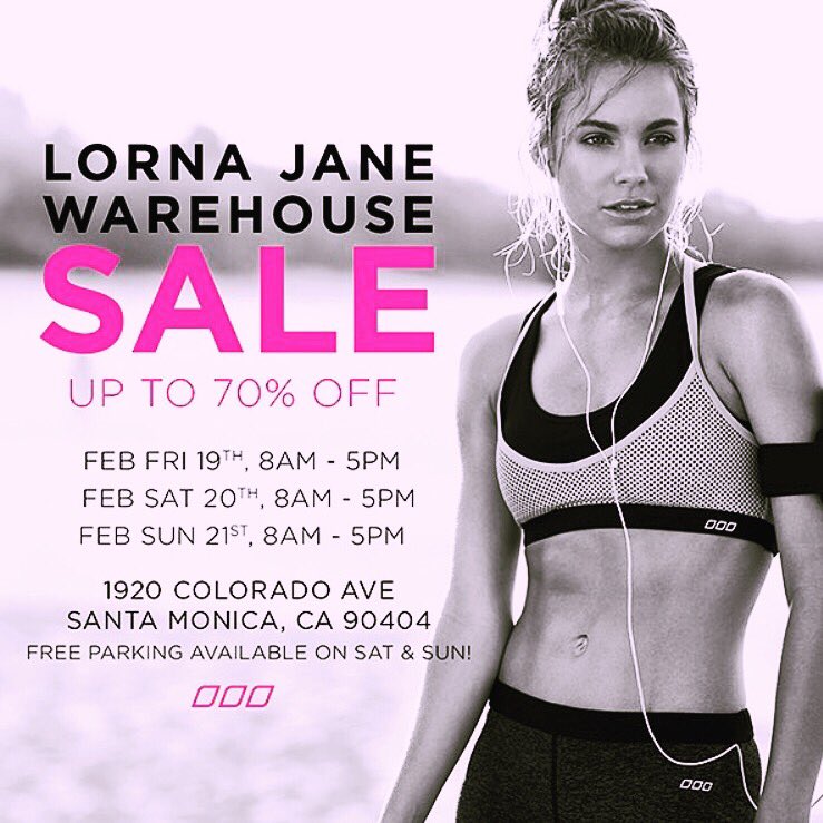 #LornaJane is having a #warehousesale in #santamonica! Pricing is up on the blog. #athleisure #workoutclothes