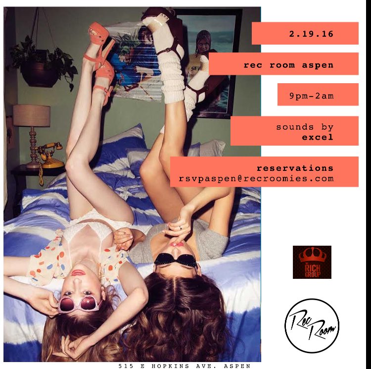 wearerichgroup's tweet photo. Tonight in Aspen! @djexcel is providing the sound @RecRoomAspen ! #Richgroup https://t.co/0yeow8C4GK