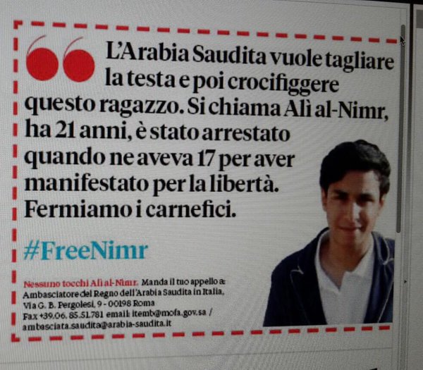 gorop_'s tweet photo. #OpNimr  #AliMohammedAlNimr  #FreeNimr #savethe7 
@KingSalman  @BarackObama  @UN  @umbaqer2 @OFA https://t.co/3xpkYuUleP