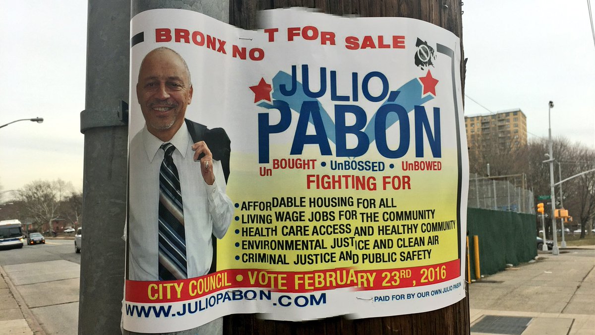 XPerezNY's tweet photo. Vote for @JulioPabonBX for Bronx City Council District 17! Unite against the Bronx Machine!
#BronxNotForSale #CD17 https://t.co/YcqfJJy6cM