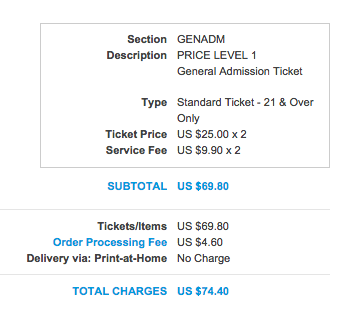 If it seems like I'm raging it's because I just had to purchase tickets via <a href="/Ticketmaster/">Ticketmaster</a>, 2 tix for the price of 3