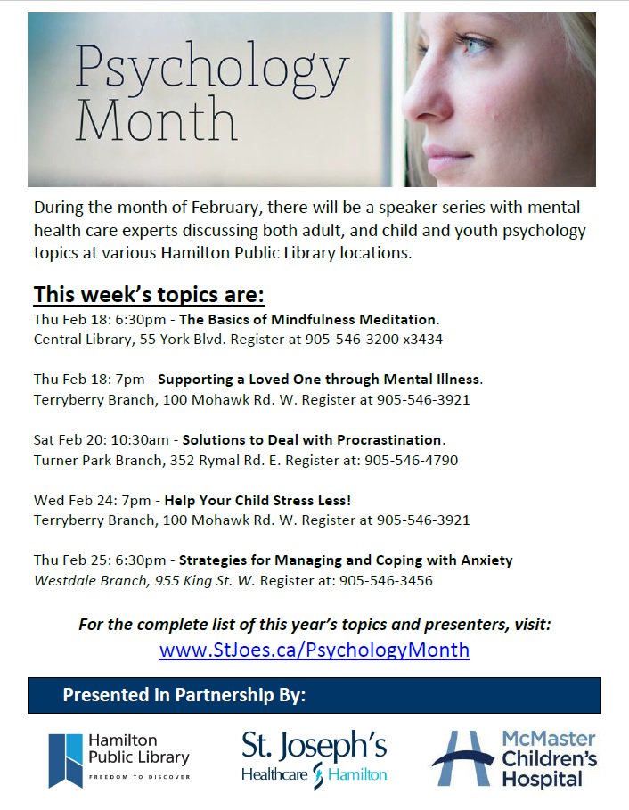 StJoesHamilton's tweet photo. Wish you had more motivation to get things done? Join our #PsychMonth session tmrrw at 10:30am to learn more #HamOnt https://t.co/2ZIUCLKQKz