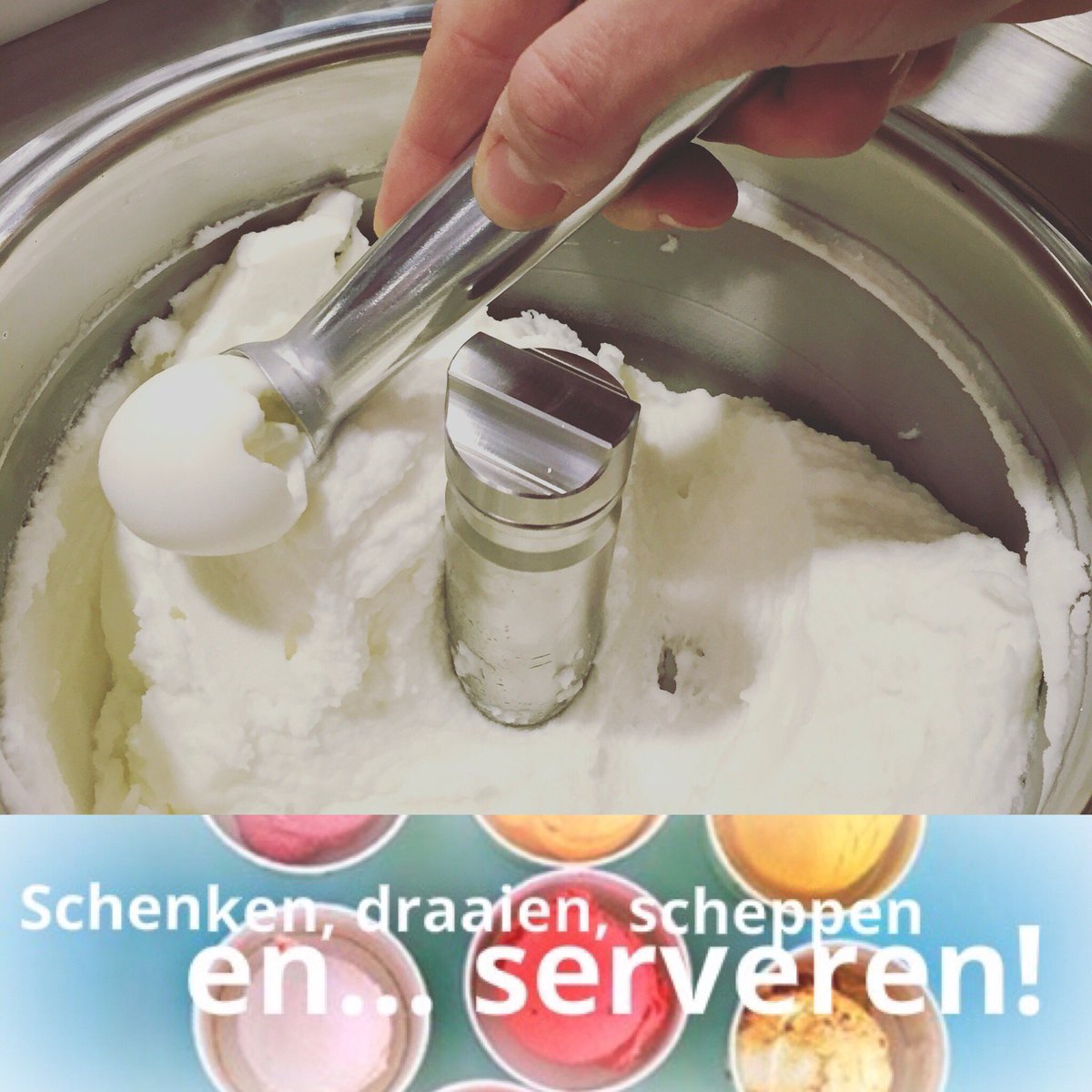 MachineGelato's tweet image. Verse yoghurt ijs! Gemaakt van @BuffaloFoodsLim in de #GelatoMachine. Klaar in 15 minuten #enjoy #gelato
