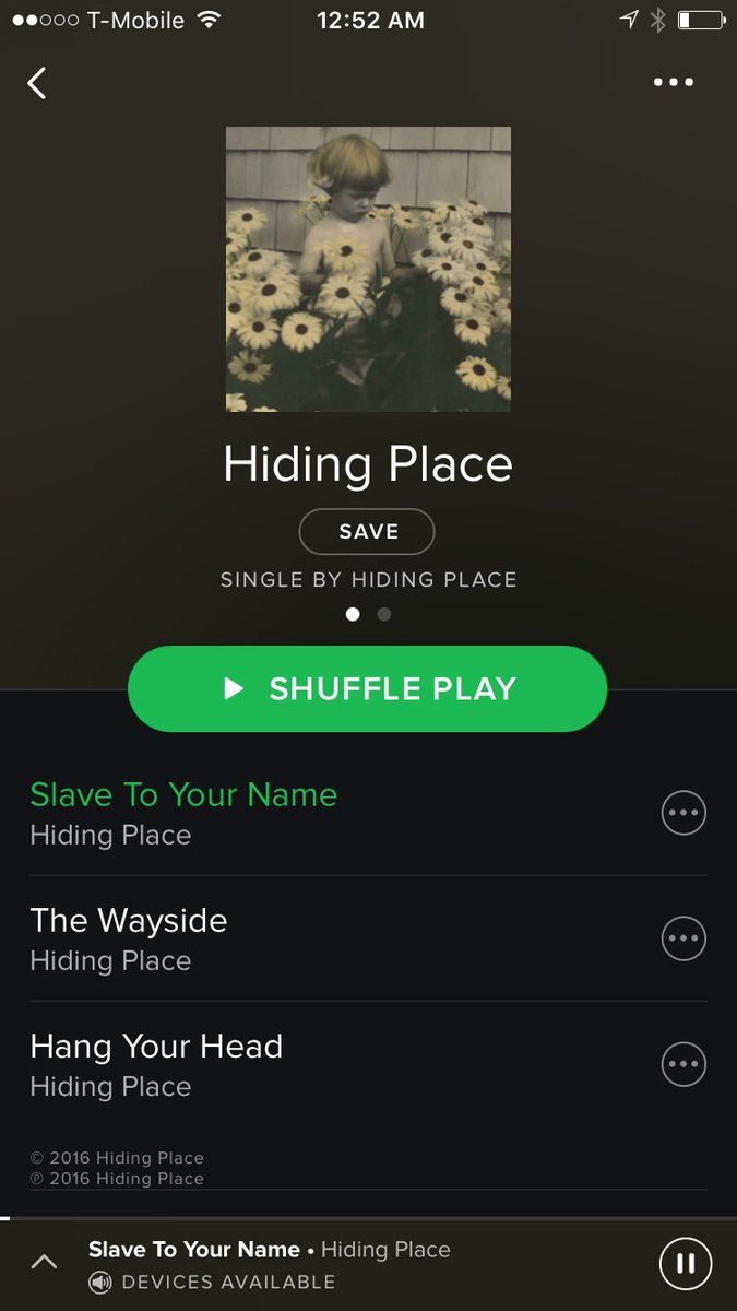 Listen to Hiding Place on Spotify!