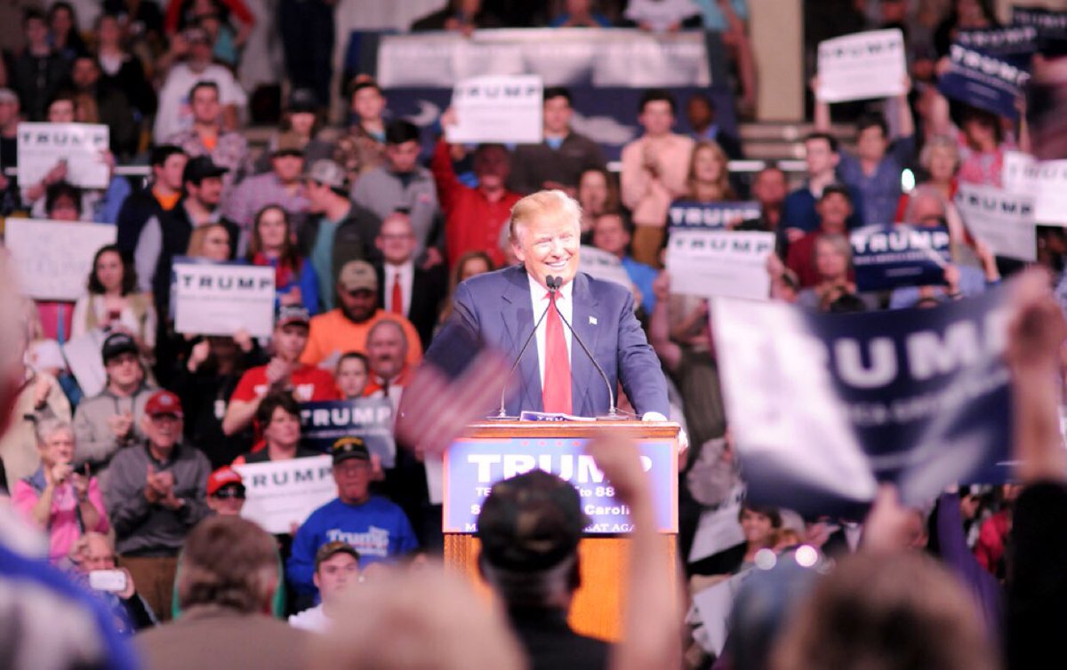 DanScavino's tweet image. Donald J. Trump - Sumter, South Carolina. #TrumpTrain #Trump2016 #SCPrimary #VoteTrumpSC