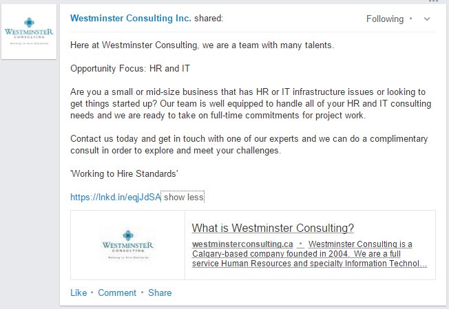 Westminster Consulting tweet media