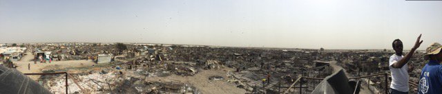 IOM's assessment teams document the extent of damage of #Malakal PoC due to fighting/fire. Rebuilding 2 be extensive
