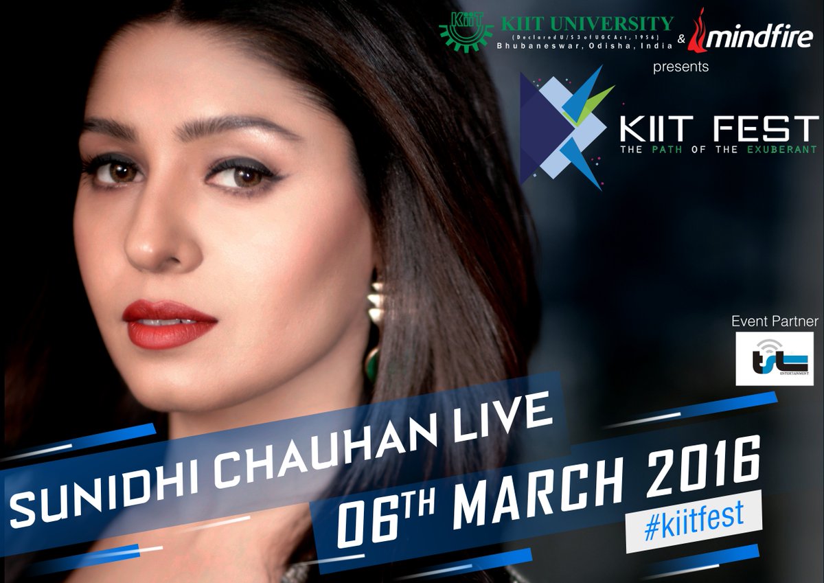 KIITFest's tweet photo. And here it is.
#kiitfest gets bigger than ever.
@SunidhiChauhan5 live at #kiitfest on 6th March! https://t.co/tfnBmVrhyF