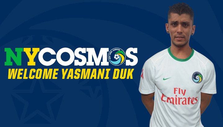 NYCosmos's tweet photo. PLAYER NEWS: Bolivia international striker Yasmani Duk signs with #NYCosmos ▼
https://t.co/l0spKfttYa

Welcome! https://t.co/M5kVUx066W