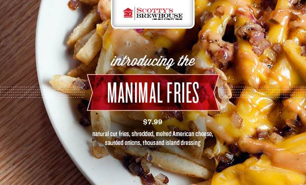 brewhouse's tweet photo. Kick off dinner right with our new menu item, the Manimal Fries. #SBHNewMenu https://t.co/wTDRxhVnPZ