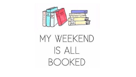 alphacprep's tweet image. Are you "booked" this weekend? #humor