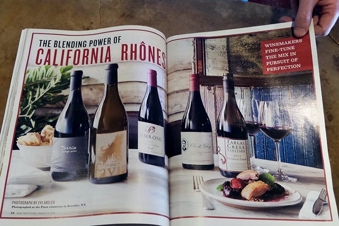 Look what we found when we opened this month's <a href="/WineSpectator/">Wine Spectator</a>. And a convo w/ <a href="/jasonchaas/">Jason Haas</a> about Rhone-style whites!