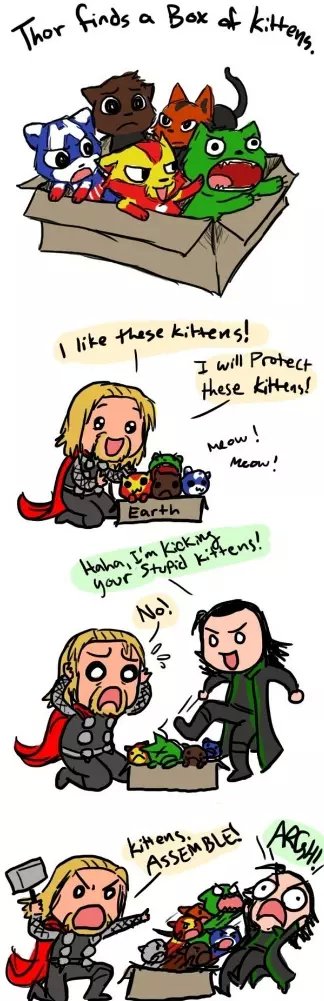 "Ahhh oh maa godd attack of the KITTUS!!!"