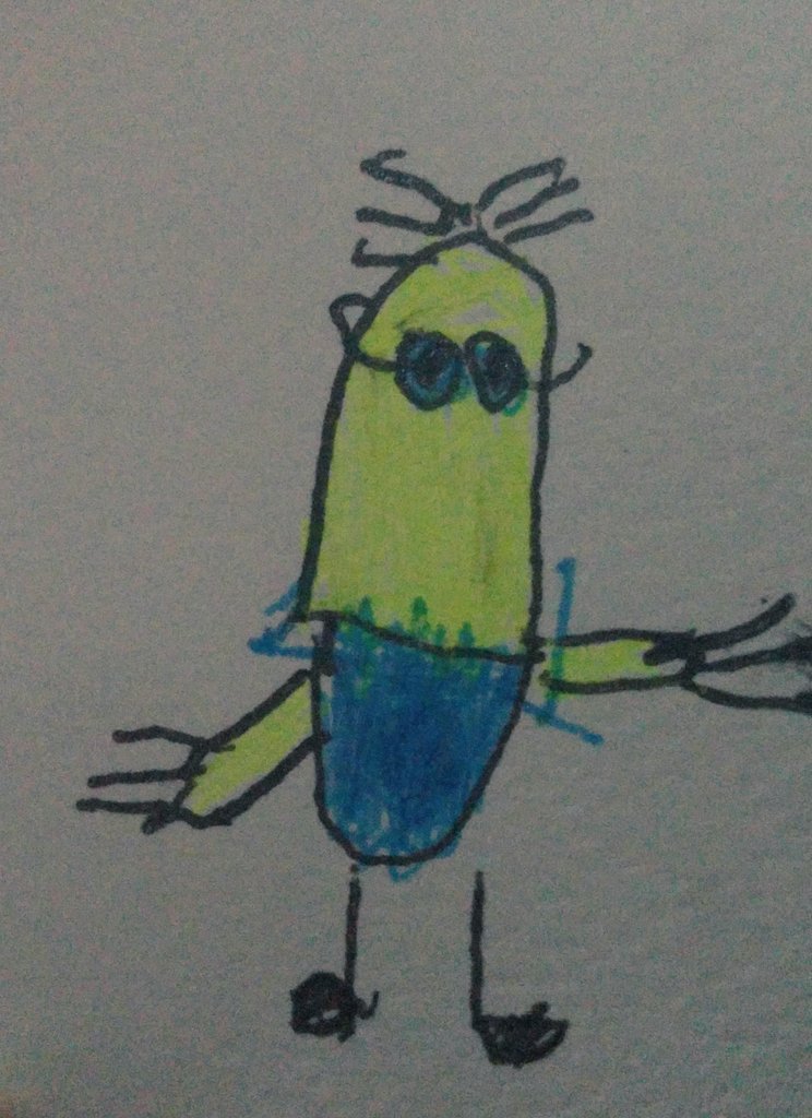 senseslenses's tweet photo. Child 2 draws a #minion #halftermArt https://t.co/r49wOg579G
