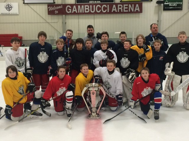TheNCHC's tweet photo. The #FFTrophyTour is in Grand Forks this weekend & visited Gambucci Arena, @WDAZsports & local radio last night https://t.co/CLjmYiOfNi