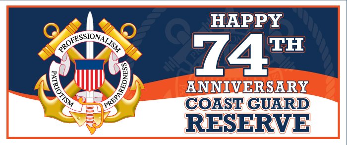 RLM_Comms's tweet photo. Happy 74th Birthday to the @uscoastguardreserves!  Thank you for protecting our waterways... https://t.co/oyX78dyrIW