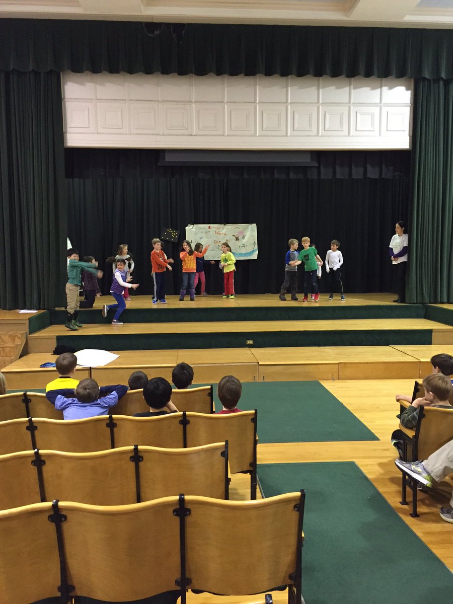 hugebeck's tweet photo. 2nd grade students acting out their original myth #grpride36 https://t.co/33JYpg5TAS