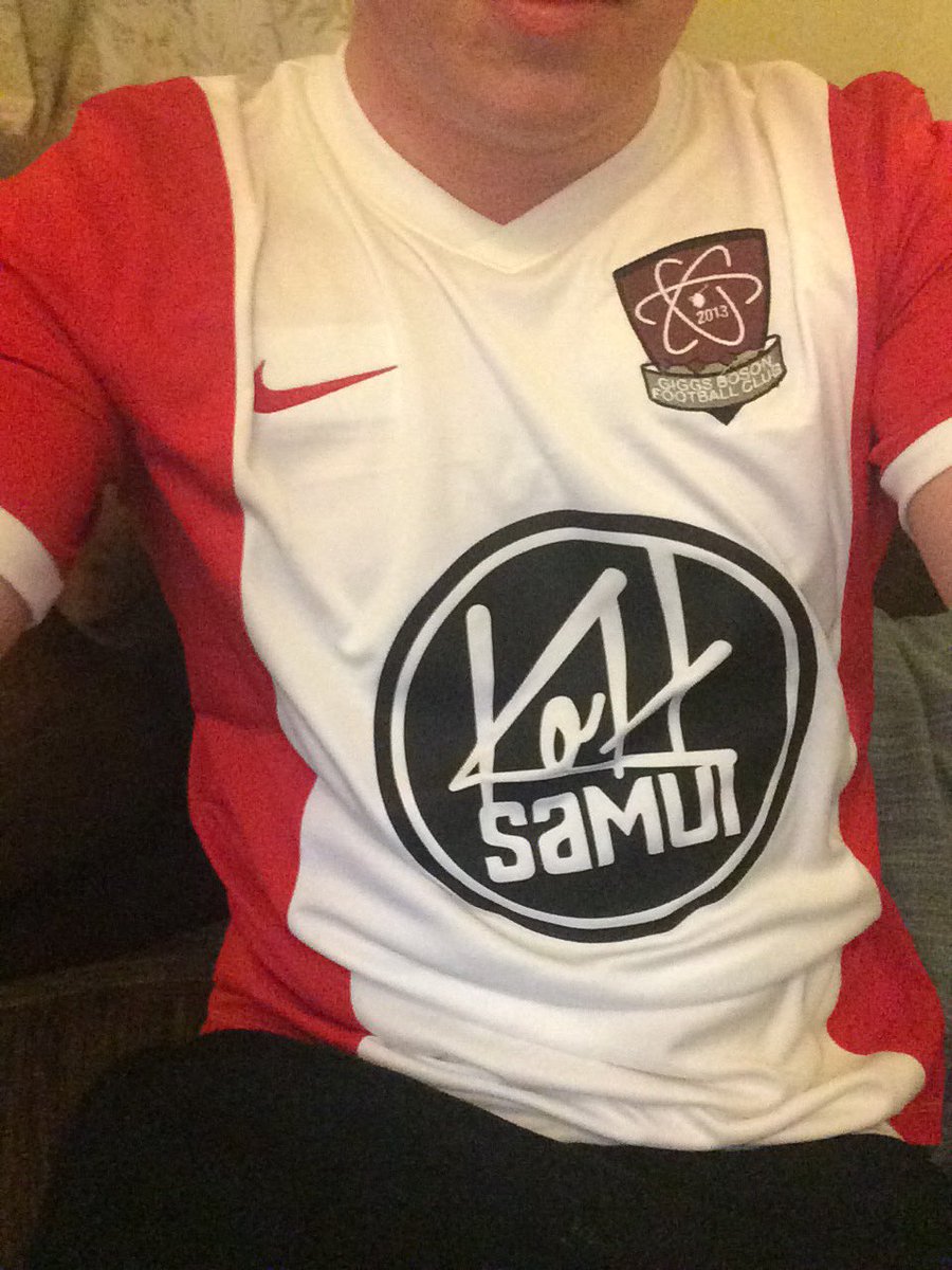 GiggsBosonFC's tweet photo. Delighted to announce the arrival of official #GBFC kits. Huge milestone for the club. #KohOrNo https://t.co/YzmtOEqDLh