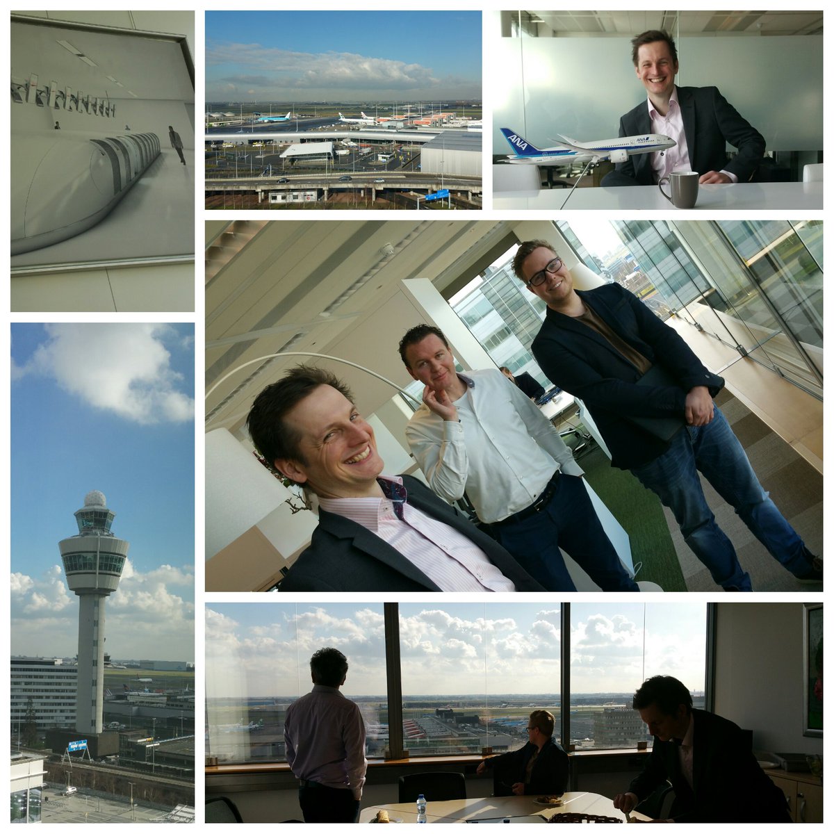 Met @DameconBV kom je nog eens ergens... met collega 'the Aviator' John. Letterlijk een Cloud gesprek.