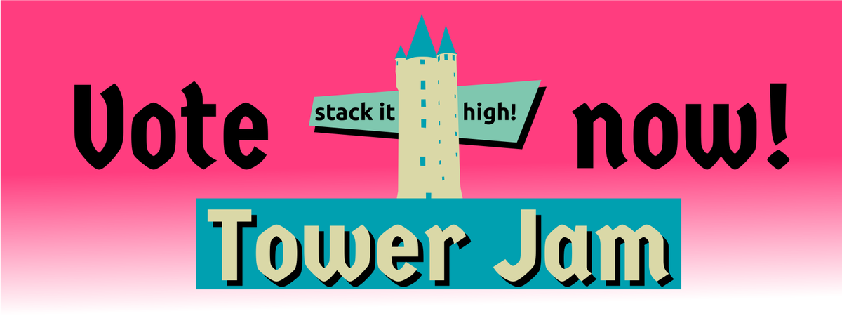 burlapjack's tweet photo. Voting has begun for #towerjam! 7 days left. Which is your favorite?
https://t.co/z8AdTDTKcv #gamedev #gamejam https://t.co/P1ALHyntLG