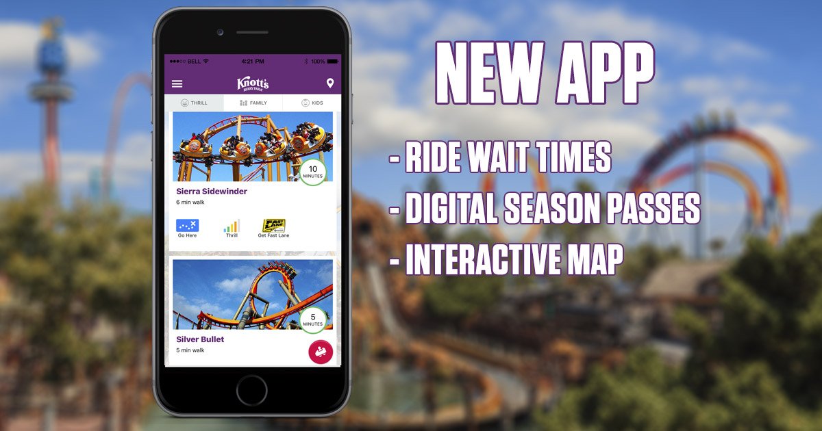 Knott's Berry Farm on Twitter "Download the new Knotts app to access