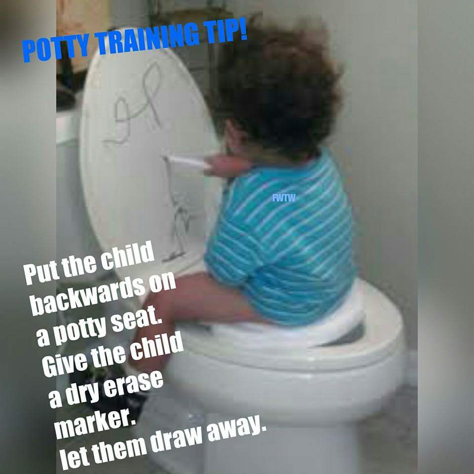 NearingLorie's tweet photo. Wish I thought of this 13 Years and 10 years ago. #pottytraining #greatdaywiththekids #mommarules https://t.co/z5pnu5UEGN