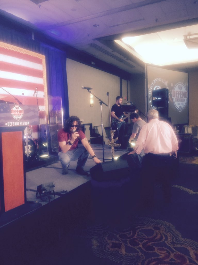 ConcernedVetsNC's tweet photo. The SoundCheck of #Freedom in #Raleigh with the #defendfreedomtour Get Some! https://t.co/4Y1Wn38pTU