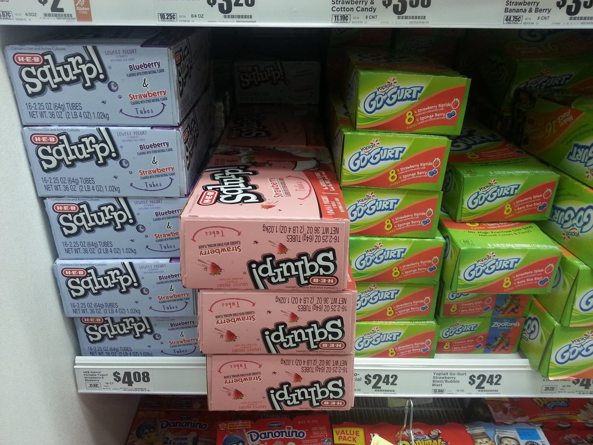 Aaron_Carpenter's tweet photo. If neither your mom nor your budget can afford #GoGurt, buy #Sqlurp! (I like frozen #Sqlurp!) @HEB https://t.co/KdAkJ7fXPN