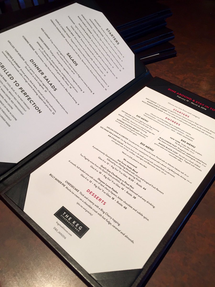 Filling menus with our great #DineAround features. $30, $40, and $50 menus start tonight!