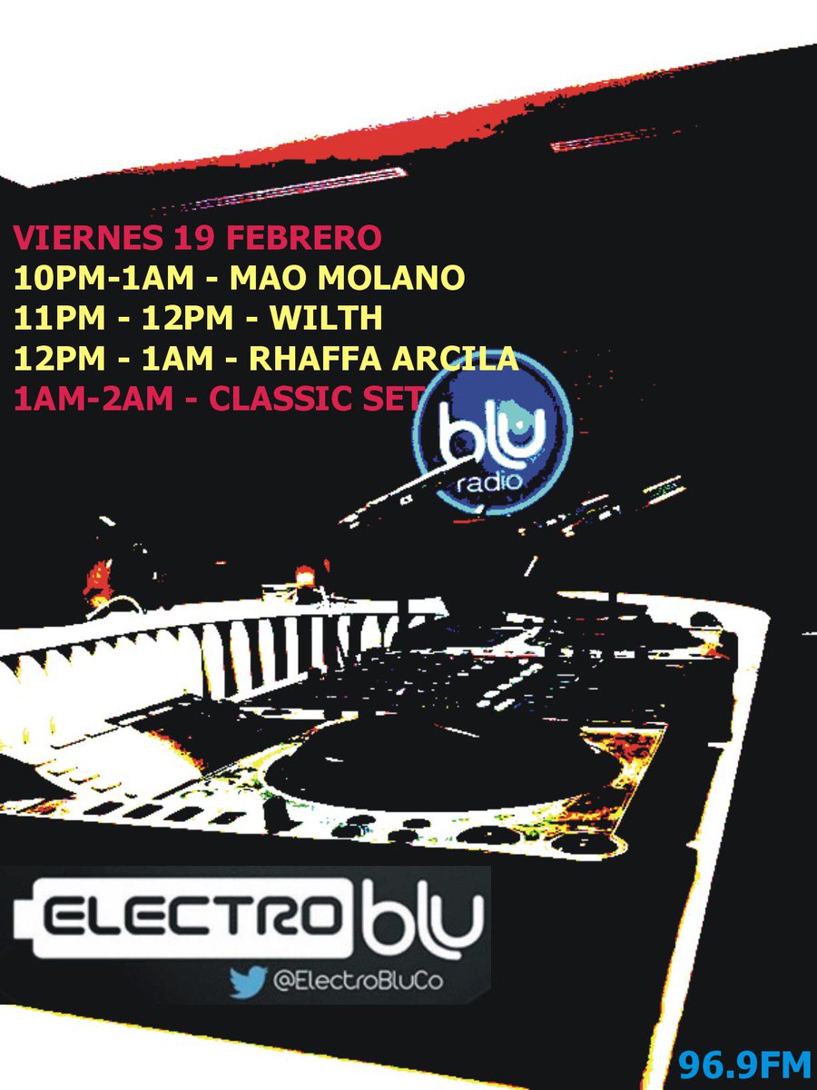 ElectroBluCo's tweet photo. Listas...
Preparados...
En solo 4 horas abrimos el club, en @BluRadioCo
@djmaomolano @RhaffaArcila @electroshowsbe https://t.co/m8OFQZI6lx