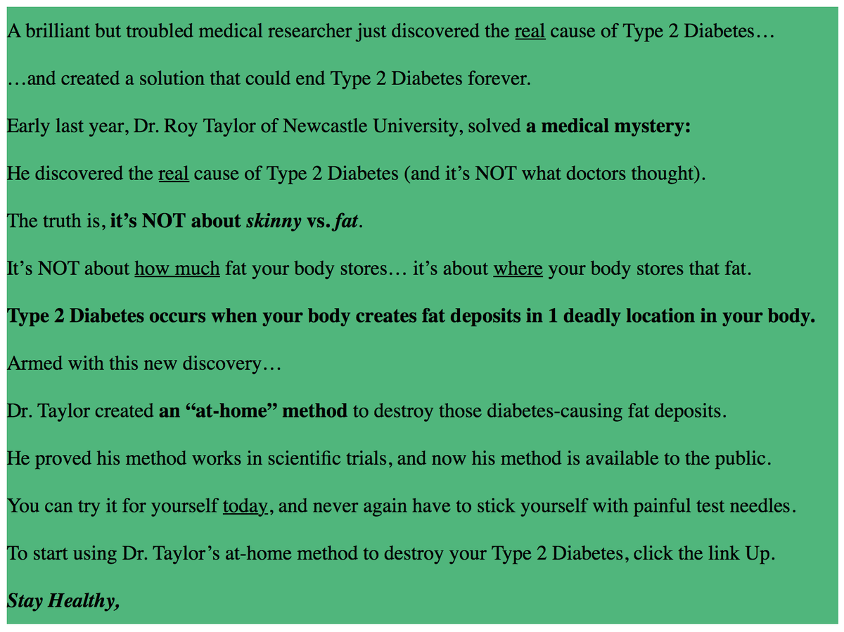 Diabetestype2r's tweet photo. The REAL cause of Type 2 #Diabetes (and the #solution) , read more here https://t.co/w94pBxxXjV https://t.co/hElOGN4FzR