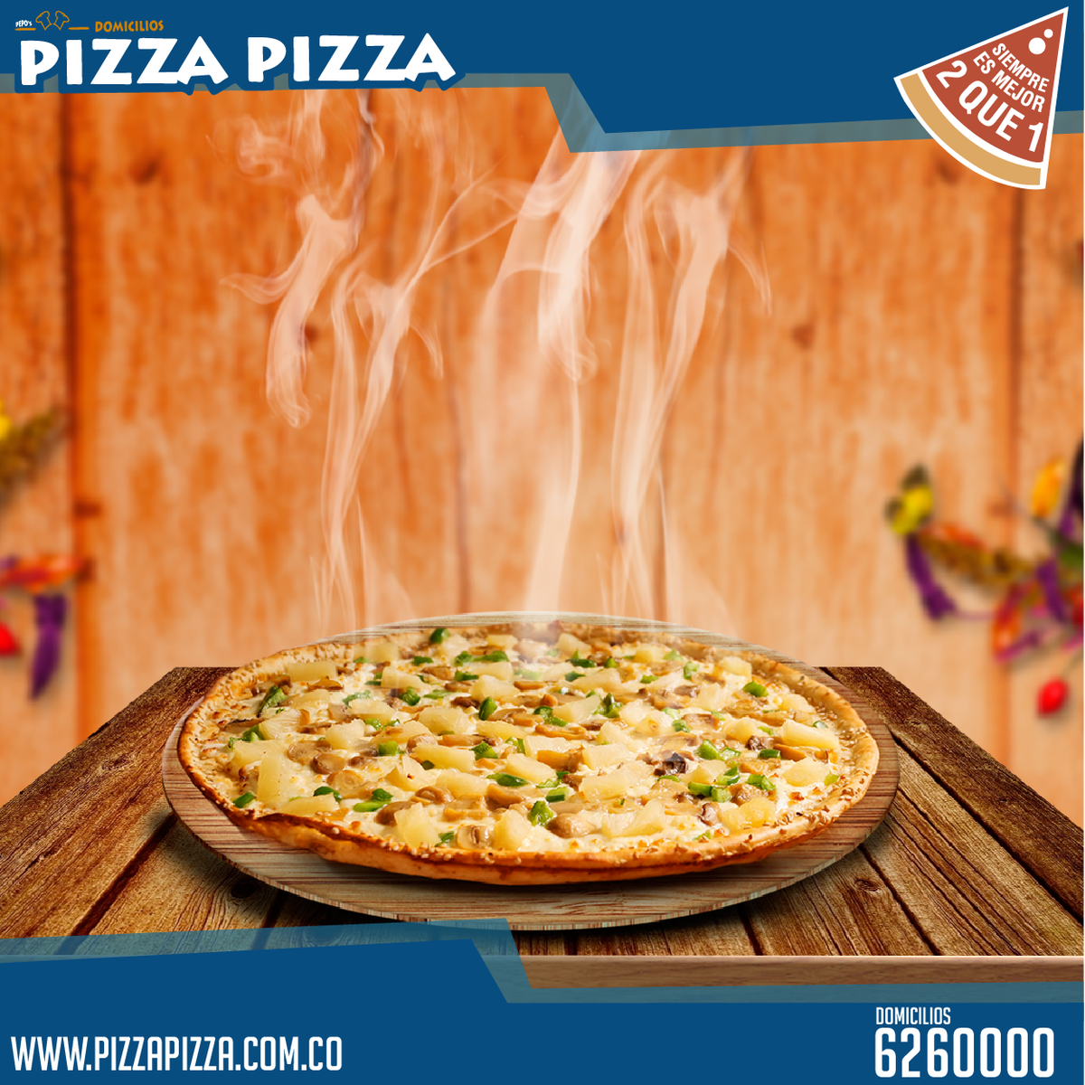 PizzaPizzaCol's tweet photo. Imagina una deliciosa pizza caliente llegando a tu casa después de una ardua semana https://t.co/7s1MXb5Sox