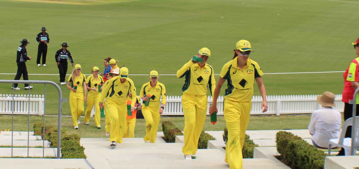 WHITE_FERNS's tweet photo. Thamsyn out off the final ball: we've set Australia a chase of 203 @BayOvalNZ. IWC points on the line. #WFvAUS https://t.co/29xAmXIifp