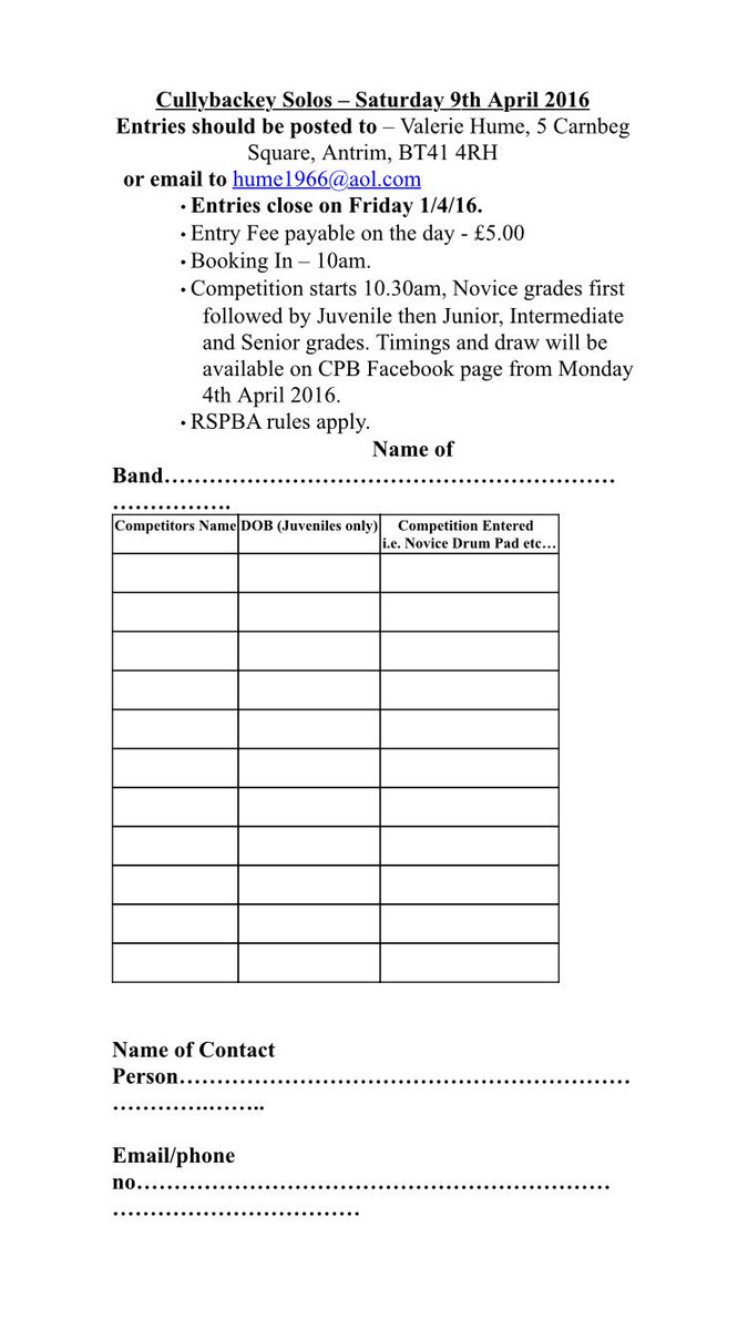 Cullybackey PipeBand tweet media