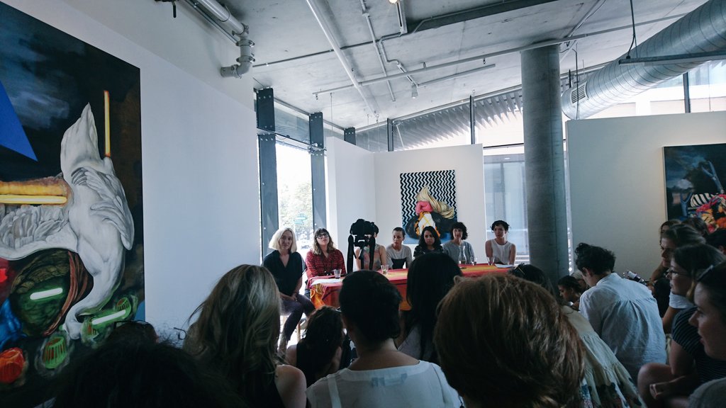 HannahAtwell's tweet photo. Great discussion about #womeninthearts and the challenges and experiences we face! @VergeGallery https://t.co/U393GbE93U