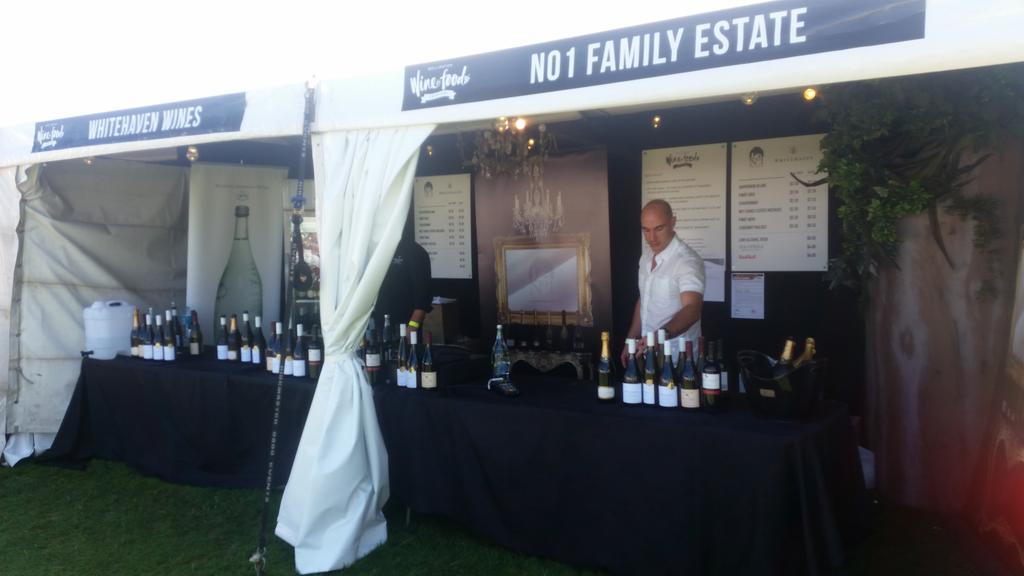 Down at the wellington  food and wine festival enjoying the sunshine with remy and danny